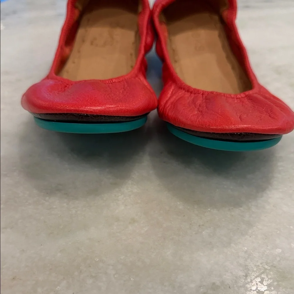 Tieks Red Leather Flats - Picture 2 of 4